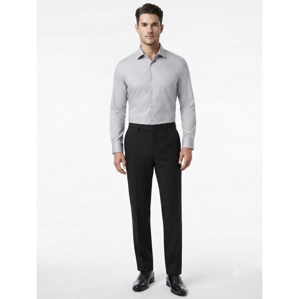NWT Calvin Klein Mens Slim Fit Dress Pant Black 38x30 Flex Waist Stretch Classic